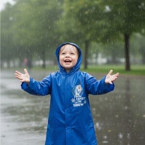 NWT Blue Kids Disney Raincoat with Olaf Design